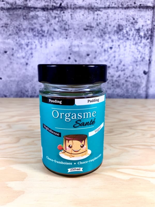 Commandez collation santé, pouding végétalien au cacao biologique