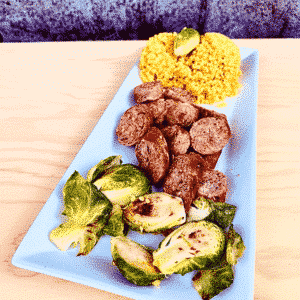 Commandez repas prêt à manger saucisse biologique à la mexicaine