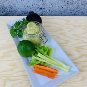 commandez trempette santé prêt à manger, houmous aux pois chiches et avocat
