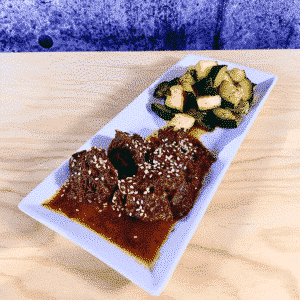 Commandez repas prêt à manger, bœuf biologique coréen