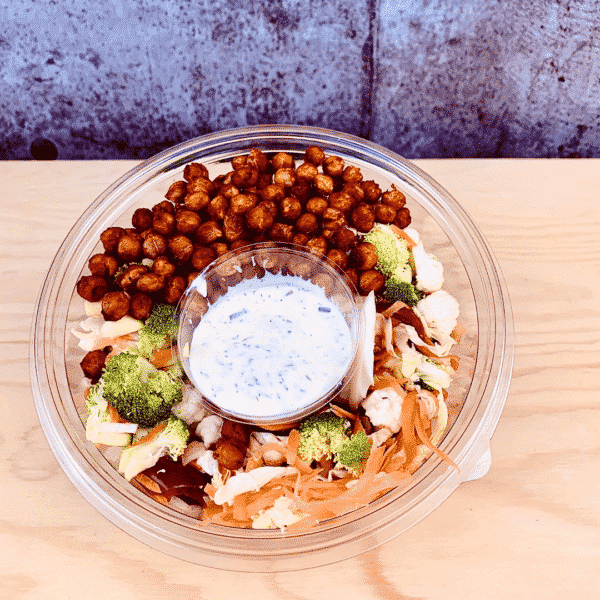 Commandez salade-repas santé prêt à manger aux pois chiche bbq