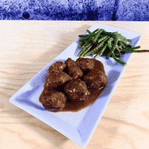 Commandez repas prêt à manger boulettes porc et veau bio