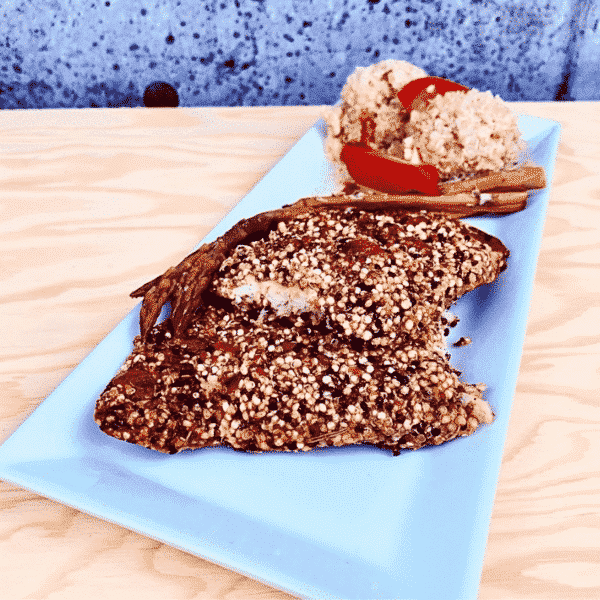 Commandez repas prêt à manger, morue en croûte, sans gluten