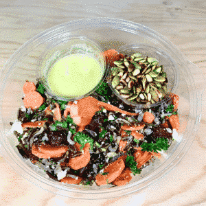 commandez salade-repas prêt à manger, carottes, noix, feta