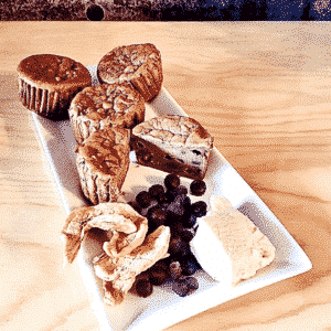 Commandez collation santé muffins au tofu, sans lactose, sans gluten