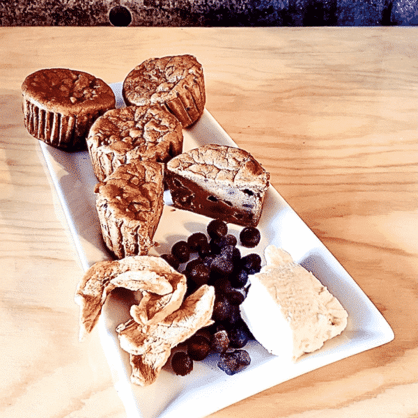 Commandez collation santé muffins au tofu, sans lactose, sans gluten